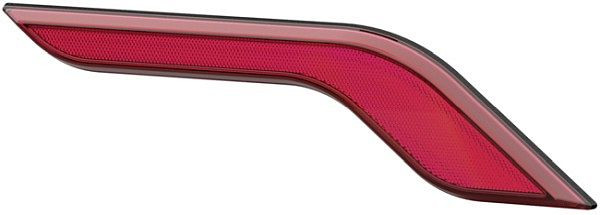 HELLA Rückstrahler, Shapeline Style, Lichtscheibenfarbe: rot, rechteckig, Anbau, für waagerechte Befestigung, SAE, rechts, 8RA 013 402-047