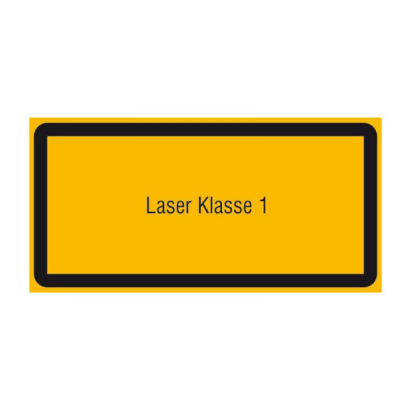 Stein HGS Laserkennzeichnung/Warnzusatzschild Laser Klasse 1, 148 x 74 mm, 21.1901