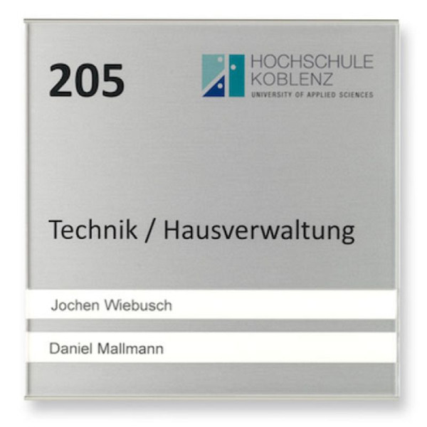 Stein HGS Türschild -Unitex BX+- für Textstreifen, 3 Nuten, ohne Einlegefolie, 34044-01
