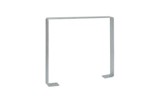 DENIOS Anlehnbügel, gebogen, ohne Knieholm, feuerverzinkt, zum Aufdübeln H 800, B 800 mm, 310953