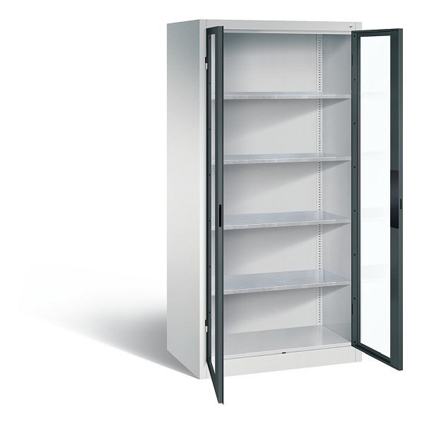 C+P Werkzeugschrank Acurado, H1950xB930xT600mm, Farbe: Lichtgrau / Anthrazitgrau, Muldengriff, 8922-0552 S10018