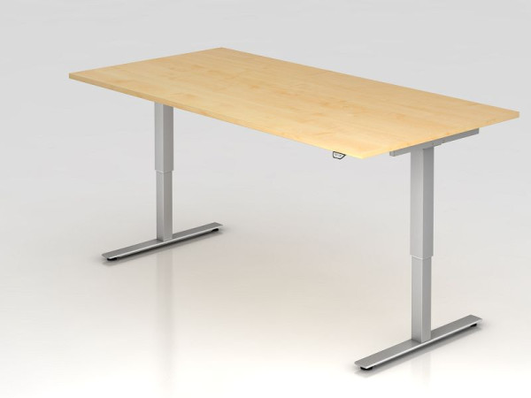 Hammerbacher Sitz-Steh-Schreibtisch elektrisch 200x100cm Ahorn, Arbeitshöhe 72 - 119 cm, VXMST2E/3/S