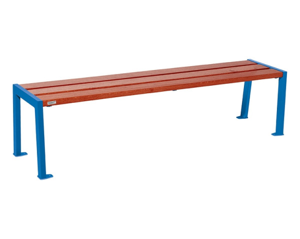 Procity Sitzbank Ohne Rückenlehne Silaos 1800 mm, Holz & Stahl, Mahagoni/RAL 5010, 209632.5010.ACAJ