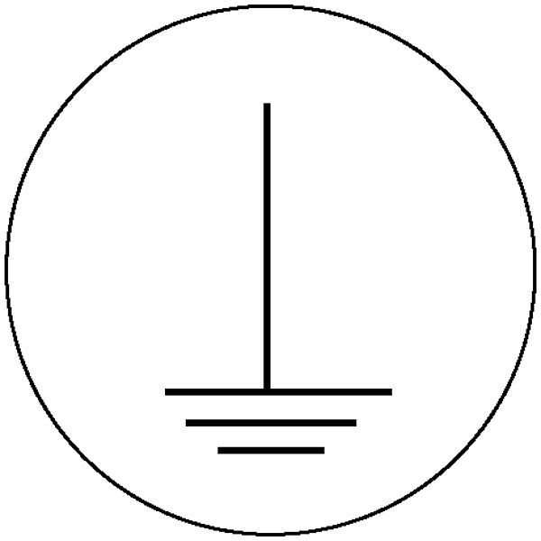 SafetyMarking Etiketten - Kennzeichnung elektrische Betriebsmittel, Erde, Ø 1,25 cm, Folie, selbstklebend, VE: 40 Stück/Bogen, 30.1572