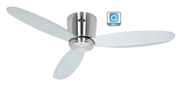 CasaFan Deckenventilator Eco Plano II 112 Chrom gebürstet-Lack silber WiFi, 311280W