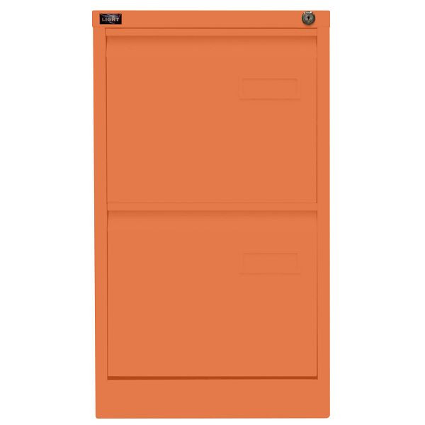 Bisley LIGHT Hängeregistraturschrank LIGHT, einbahnig, 2 HR-Schubladen, 603 orange, IPCCA12603