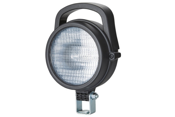 HELLA Halogen-Arbeitsscheinwerfer, Torero 5760, 12/24V, Anbau, Montagebügel, weitreichende Ausleuchtung, Flachstecker, ohne Schalter, 1G3 005 760-011