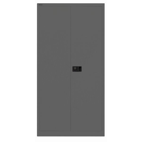 Bisley Flügeltürenschrank UNIVERSAL, 3 Fachböden für 4 Ordnerhöhen, 634 anthrazitgrau, Belastbarkeit: 70kg je Fachboden, E722A03634