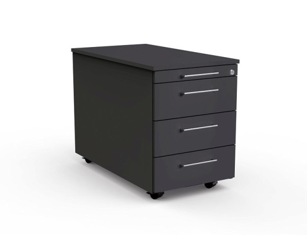 Kerkmann Rollcontainer mit Zentralschloss, 1 Schublade, Artline, B 420 x T 800 x H 540 mm, anthrazit, 12746713
