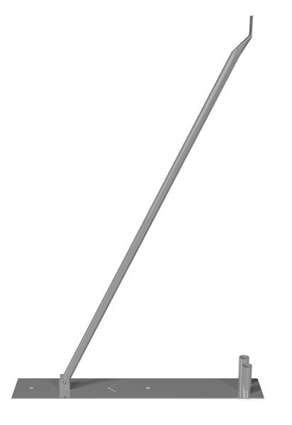 Schake Mobilzaun-Stützstrebe mit durchgehendem Auflageeisen verzinkt ohne Schelle, 3B1543