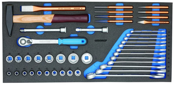 GEDORE Werkzeugsortiment in Check-Tool-Modul, 43-teilig, 3005240