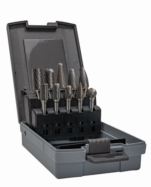 Bahco Hartmetall-Frässtifte-Satz für Metall, 10 teilig, RB-SET-M06X-10P