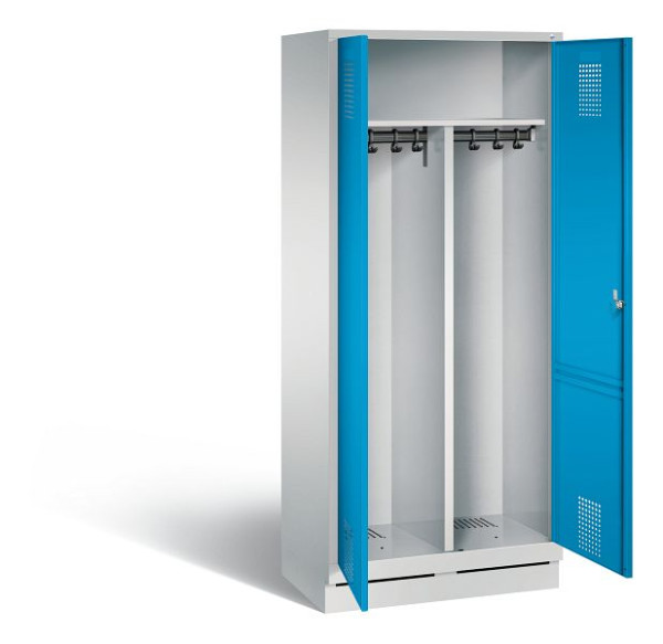 C+P Schwarz-Weiss-Spind Evolo, H1800xB810xT500mm, Farbe: Schwarzgrau / Lichtgrau, 48022-22 S10060