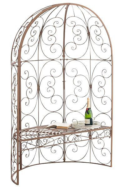 CLP Halbpavillon Rosie mit Sitzbank, antik braun, 131942432