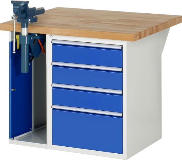 RAU Werkbank Serie 7000 - Modell 7510-2, B1000 x T900 x H890 mm, Systemunterbau B1000 x T850 x H850 mm, 03-7510A2-109B4M.11