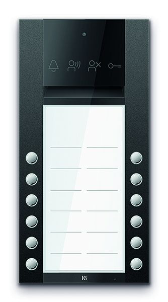 TCS Türkontrollsystem PES PRO Audio Außenstation 12T 2 Spalten AP RAL7016 anthrazitgrau, ASA120212-0017