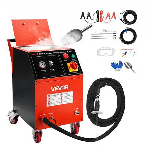 VEVOR Trockeneisstrahlgerät 5kg, 4 Düsen, Druck einstellbar, für Auto, Schiff, Luftfahrt, Chemie, GBQXJKDK5KG003A64001V2