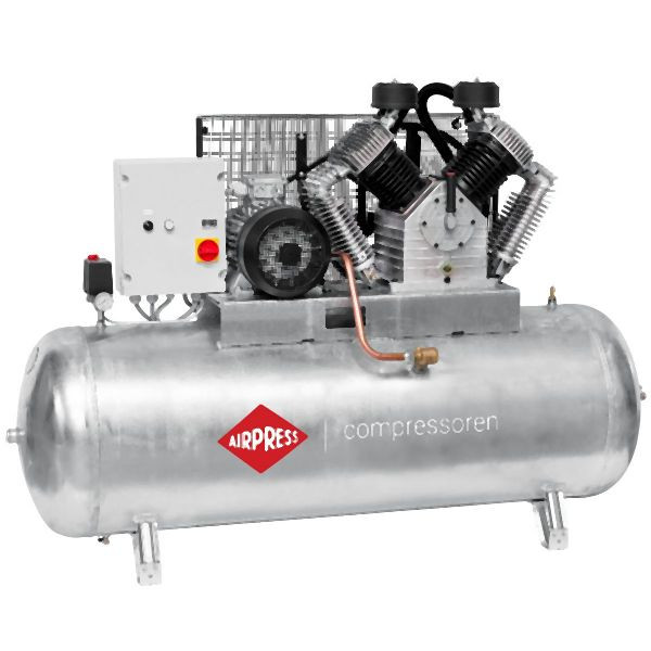 Airpress Kompressor G 2000-500 SD Pro 11 bar 15 PSW/11 kW 1395 l/min 500 l galvanisierter mit Stern Dreieck Schaltung, 369675