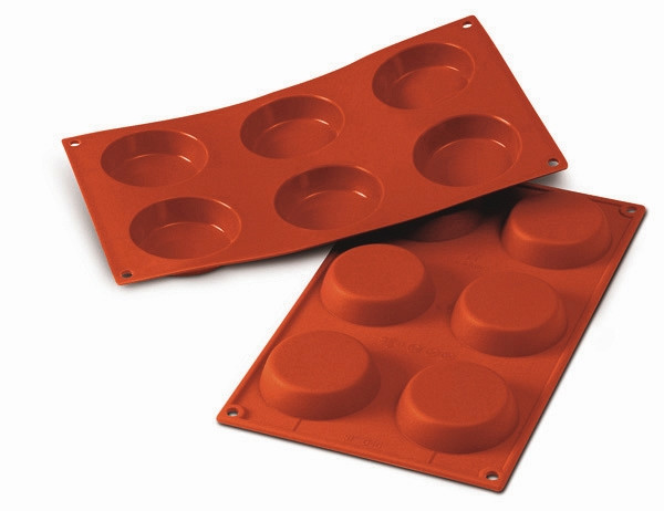Schneider Silikon-Backform Flan Large, 6 x 72 ml, Ø 80 mm, Höhe: 18 mm, 115225