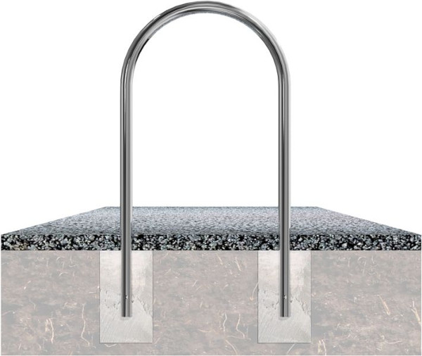 Schake Edelstahlbügel Ø 48 mm zum Einbetonieren, Rundbügel, Gesamtbreite 460 mm, 449_46