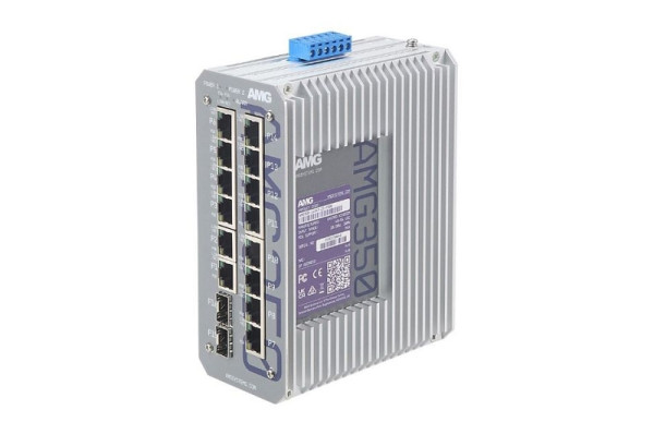 AMG Systems Industrieller 16 Port Unmanaged Switch, 14 x 10/100/1000BT RJ45 30W & 2 x 100/1000FX SFP Slot, AMG350-14GAT-2S-P300