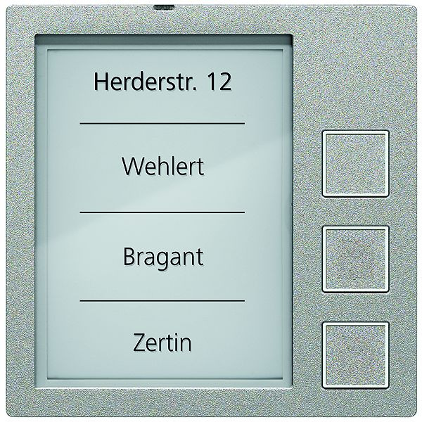 TCS Klingeltastenmodul Serie AMI mit 3 Klingeltasten, silber, AMI10913-0010