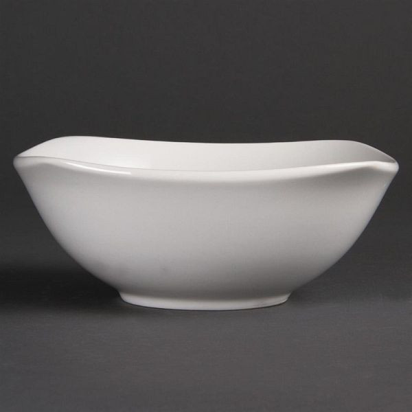 Olympia Whiteware abgerundete quadratische Schalen 18cm (12 Stück), U174