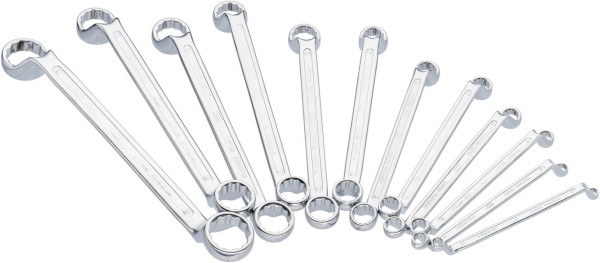 VIGOR Doppel-Ringschlüssel Satz, Außen-Doppel-Sechskant Profil, 6 x 7 - 30 x 32, Anzahl Werkzeuge: 12, V1524N