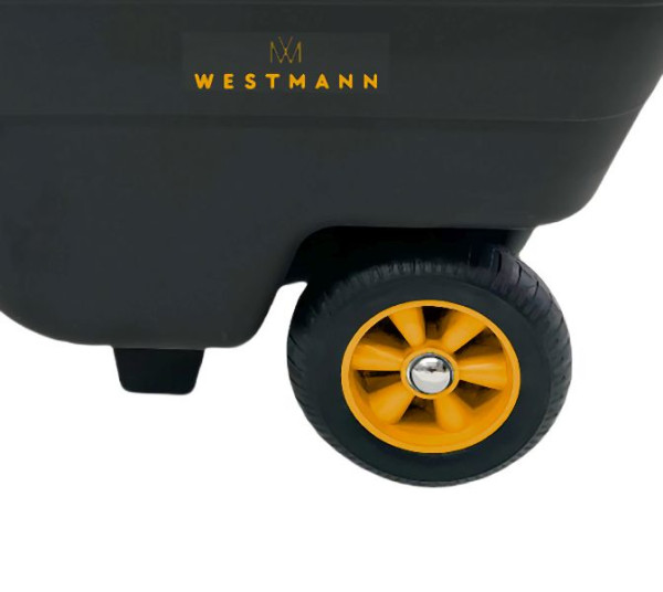 Westmann kleine Kunststoffschubkarre, Prakta S Schwarz, 99x56x67cm, WMSK001