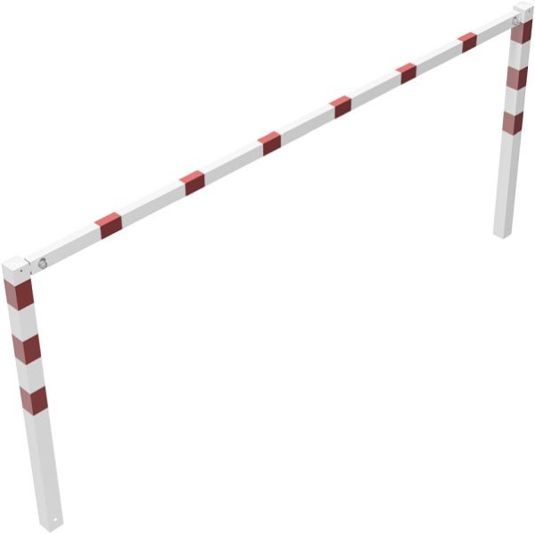 Schake Wegesperren feststehend, zusammenschraubbar mit Oberholm, feuerverzinkt und weiß beschichtet, Gesamtbreite: 3000 mm, 414_30B