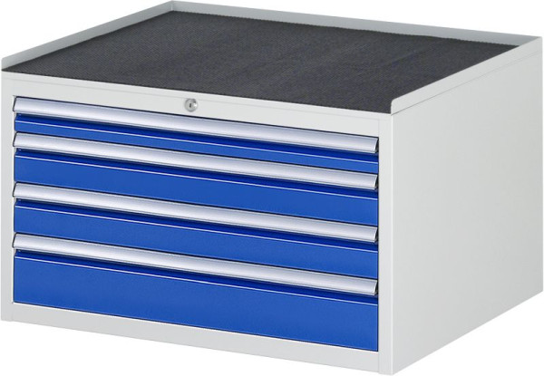 RAU Schubladenschrank Serie 7000, B770 x T650 x H465mm, Metallauflage, Höhe 25 mm, Schubladen: 1xH60, 2xH90, 1xH120 mm, 13-XL2.7A-MT.11