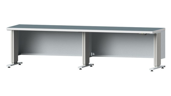 ANKE Werkbänke-Arbeitstisch LIFT, Modell 190, 2800 x 800 x 740-1140 mm, RAL 7035, UBP 40 mm, 405.402