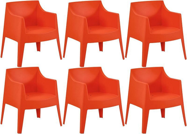 CLP 6er Set Stühle Bartal, orange, 327754, 4255716382742