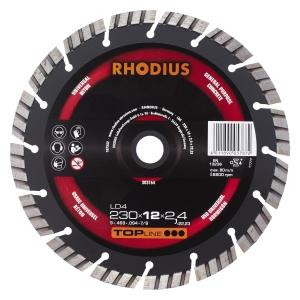 Rhodius TOPline LD4 Diamanttrennscheibe, Durchmesser [mm]: 230, Stärke [mm]: 2.4, Bohrung [mm]: 22.23, 303164