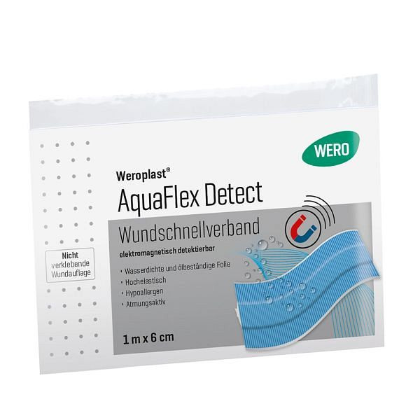 WERO Weroplast AquaFlex Detect Wundschnellverband, detektierbar, 1 m x 6 cm, 180725
