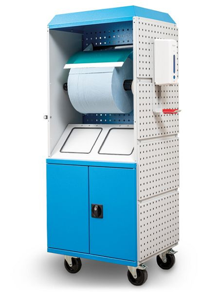 Bedrunka+Hirth Kubik 5S Reinigungsstation, Maße (BxTxH): 690 x 530 x 1690 mm, Innen: 2 x Müllsammlern aus verzinktem Stahlblech, 86.CLEAN5S-1A