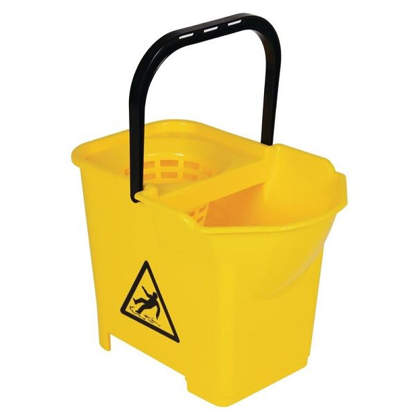 Jantex Moppeimer gelb 14L, einfach zu füllen, Schmutzsammler und -gitter, S223