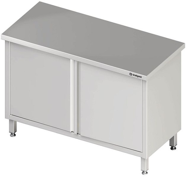 Stalgast Durchreicheschrank mit Flügeltüren, 900x700x850 mm, ohne Aufkantung, verschweißt, VAS09710
