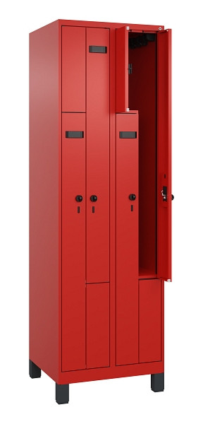 C+P Z-Spind Evolo PLUS, Füße, 4 Fächer, 1950x600x500mm, 3020/3020, Drehriegel, 049013-204 S10023