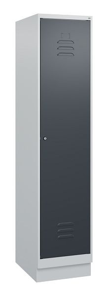 C+P Umkleidespind Classic PLUS, Sockel, 1800x400x500mm, 7035/7016, Zylinderschloss, 0800207-12 S10023