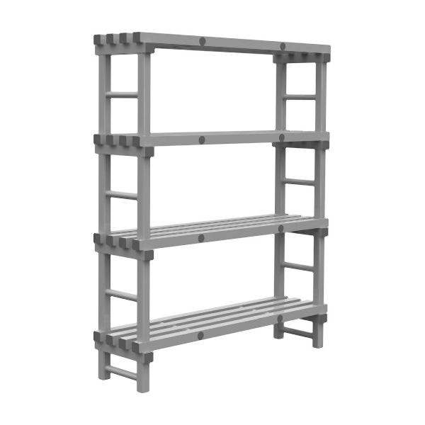 REA Grey Euro-Regal 1400(L)x400(T)x1750(H)mm mit 4 Ständern, 308.242