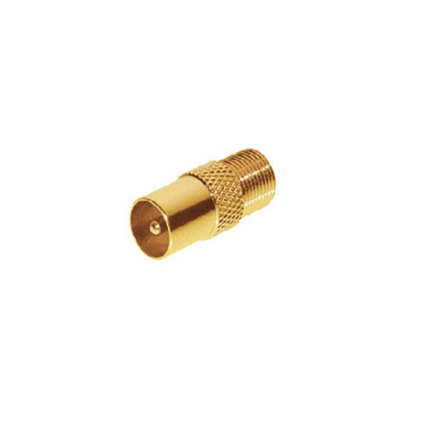 S-Conn IEC-Stecker auf F-Buchse, vergoldet, ZZF, 85322-G