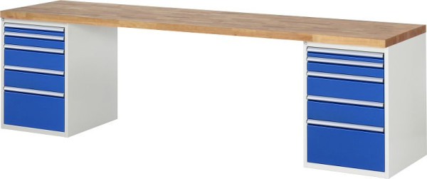 RAU Werkbank Serie 7000 - Modell 7511-3, B3000 x T700 x H890 mm, 13-7511A3-307B4M.11