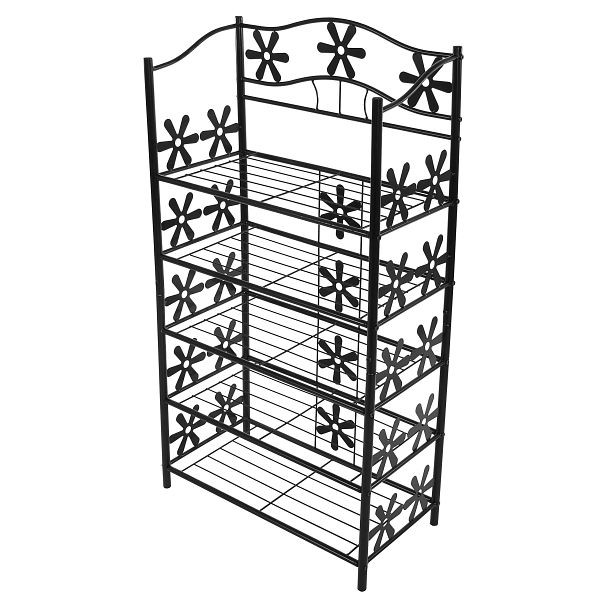 Mendler Regal Metall Bücherregal Schuhregal Standregal Genf, 5 Böden, Höhe 112cm, 29369