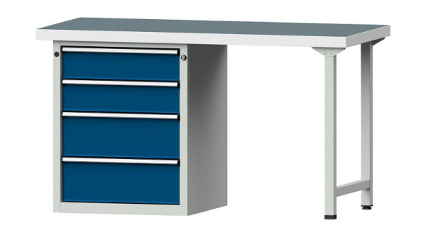 ANKE Werkbänke Kombiwerkbank, Modell 816 V, 1500 x 700 x 850 mm, RAL 7035/5010, UBP 50 mm, 415.010