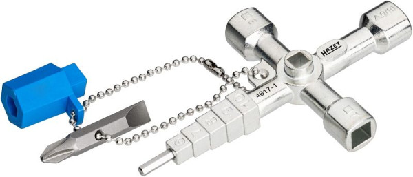 Hazet Schaltschrankschlüssel, Innenvierkant Profil: Schlüsselweite 5, 7, 8 mm, 4617-1