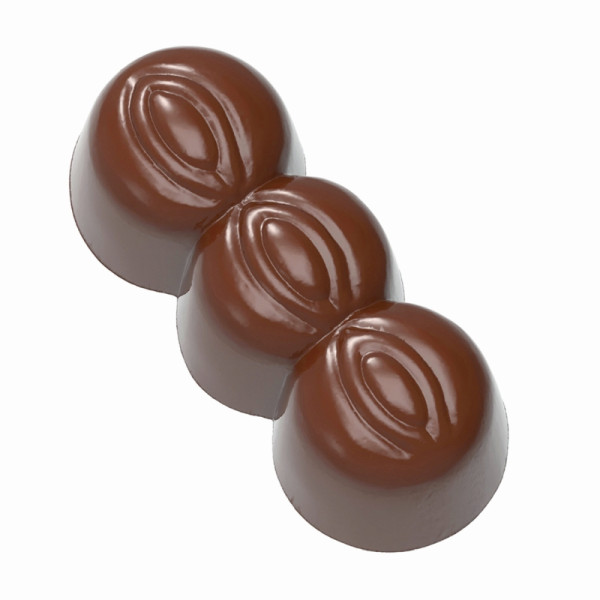 Schneider Schokoladen Form - drei Nüsse, 275 x 175 x 24 mm / 47 x 19 x 17 mm, 13 gr, 3 x 8 Stück, 422391