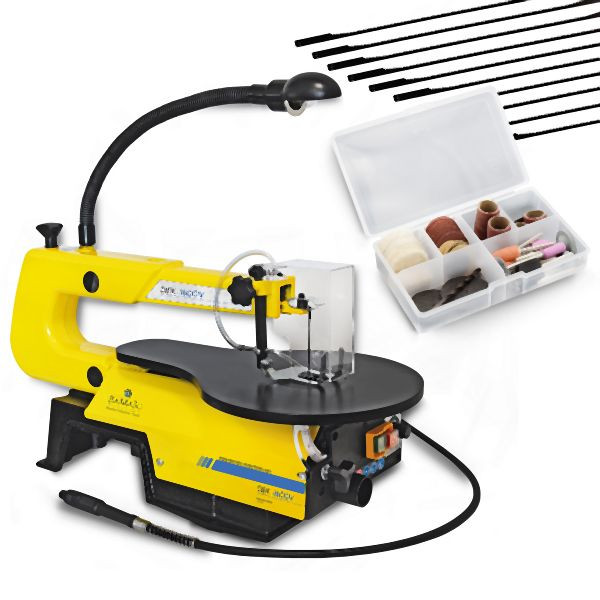 BAMATO Dekupiersäge DEK-1600V inkl. 10 Sägeblätter und 64 teilig Werkzeug-Set, DEK-1600V_SET1