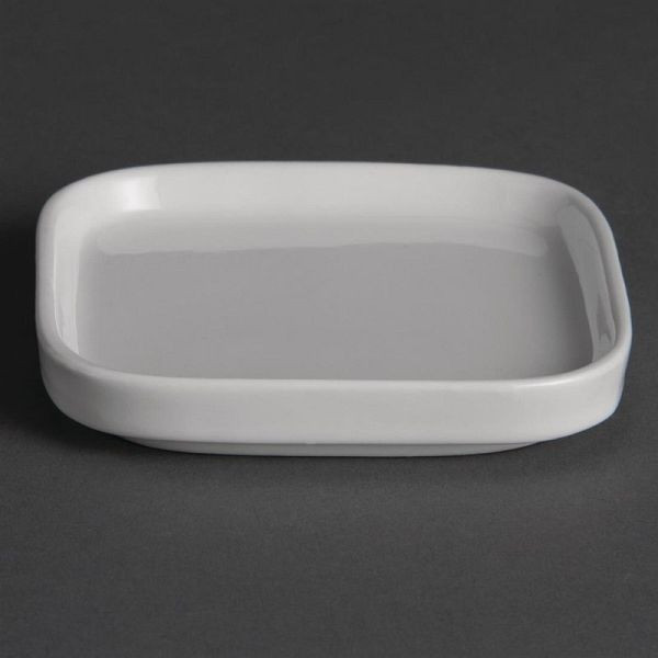 Olympia Whiteware viereckige Amuseschälchen 9,3cm, VE: 12 Stück, Y140