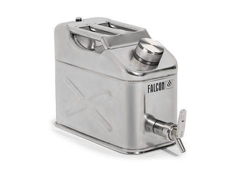 FALCON Sicherheitskanister aus Edelstahl, mit Abfüllhahn, EPDM-Dichtungen, 10 Liter, 309209